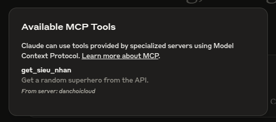 Testing MCP server with Claude for Desktop